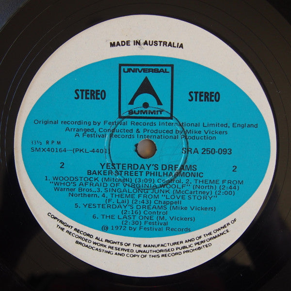 Baker Street Philharmonic : Yesterdays Dreams (LP, Album)