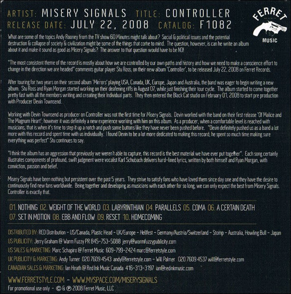 Misery Signals : Controller (CD, Album, Promo, Car)