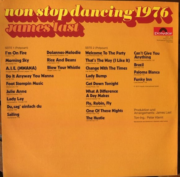 James Last : Non Stop Dancing 1976 (LP, Album)