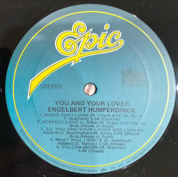 Engelbert Humperdinck : You And Your Lover (LP)