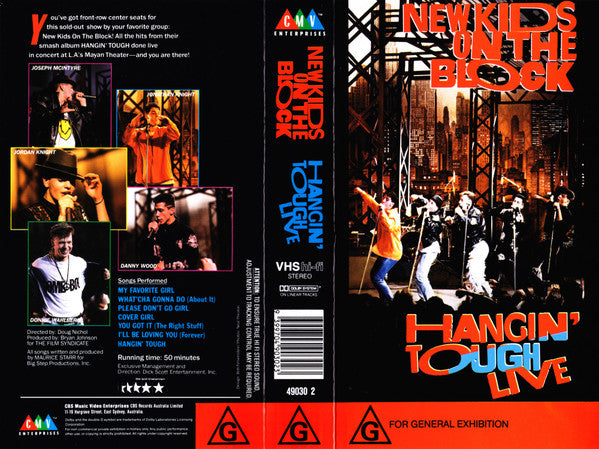 New Kids On The Block : Hangin' Tough Live (VHS, PAL)