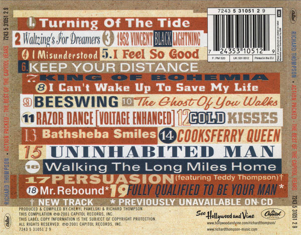 Richard Thompson : Action Packed: The Best Of The Capitol Years (CD, Comp)