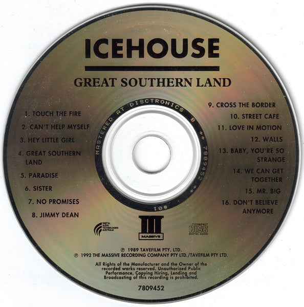 Icehouse : Great Southern Land (CD, Comp, RE)