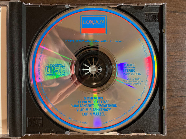 Scriabin*, Ashkenazy*, Maazel*, London Philharmonic Orchestra, Cleveland Orchestra* : Le Poème De L'extase • Piano Concerto • Prometheus (CD, Comp, Club, RE, RM, PMD)