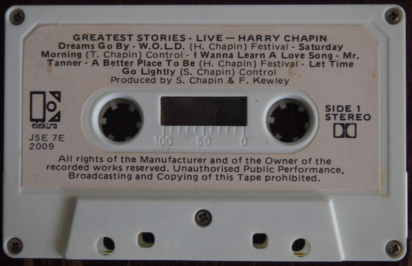 Harry Chapin : Greatest Stories - Live (Cass, Album)