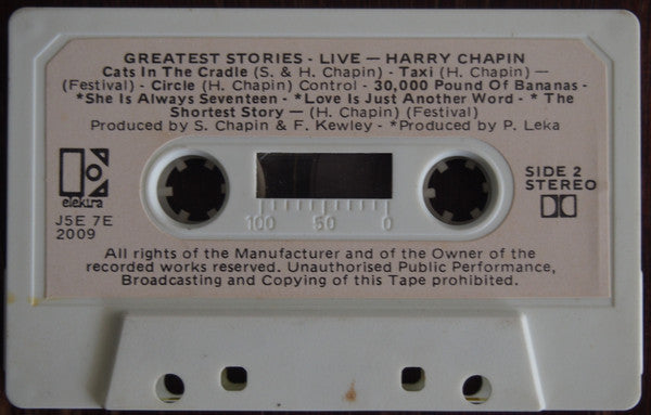 Harry Chapin : Greatest Stories - Live (Cass, Album)