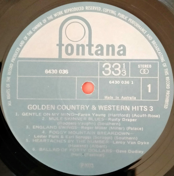 Various : Golden Country & Western Hits 3 (LP, Comp)