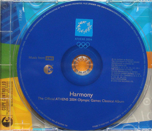 Various : Harmony (The Official Athens 2004 Olympic Games Classical Album) (CD, Comp, Mono, Copy Prot.)
