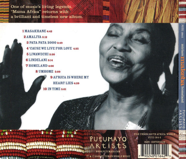 Miriam Makeba : Homeland (CD, Album)
