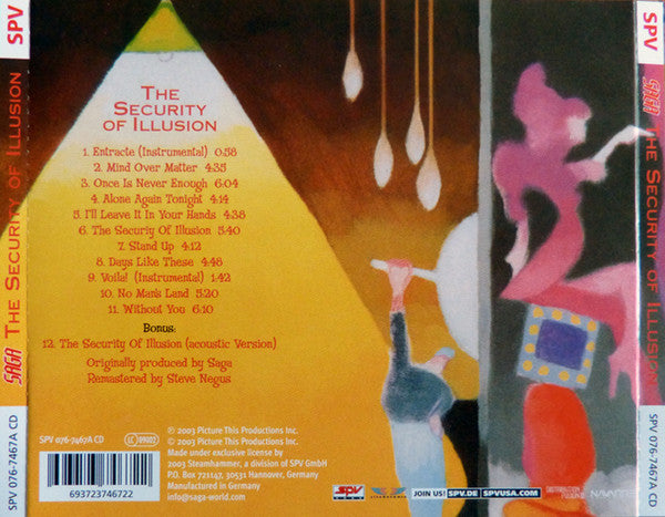 Saga (3) : The Security Of Illusion (CD, Album, Enh, RE, RM)