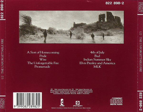 U2 : The Unforgettable Fire (CD, Album, RE)