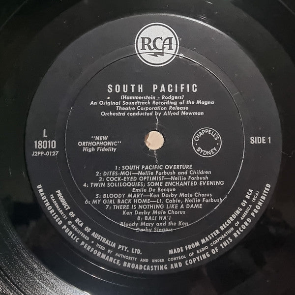 Rodgers & Hammerstein : RCA Records Presents Rodgers & Hammerstein's South Pacific (An Original Soundtrack Recording) (LP, Mono)