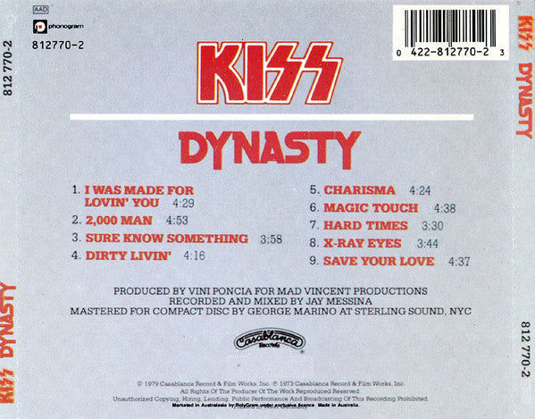 Kiss : Dynasty (CD, Album, RE)