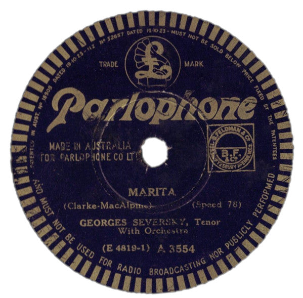 Georges Seversky* : Marita / Masquerade (Shellac, 10")