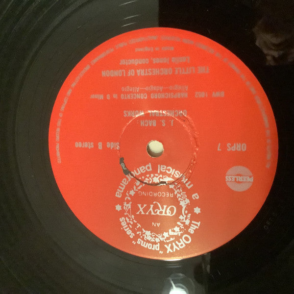Johann Sebastian Bach, The Little Orchestra Of London : Violin Concerto in E, BWV 1042, Harpsichord Concerto in D minor, BWV 1052, Harpsichord Concerto in F minor, BWV 1056 (12")