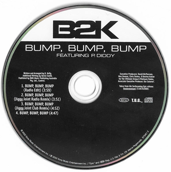 B2K Featuring P. Diddy : Bump, Bump, Bump (CD, Maxi)