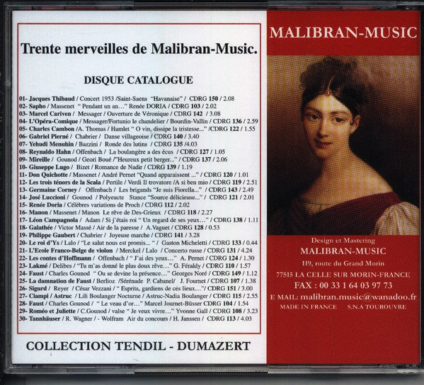 Jules Massenet, Renée Doria, André Messager, Camille Saint-Saëns : Catalogue (CD)