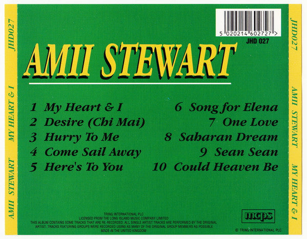 Amii Stewart : My Heart & I (CD, Album)