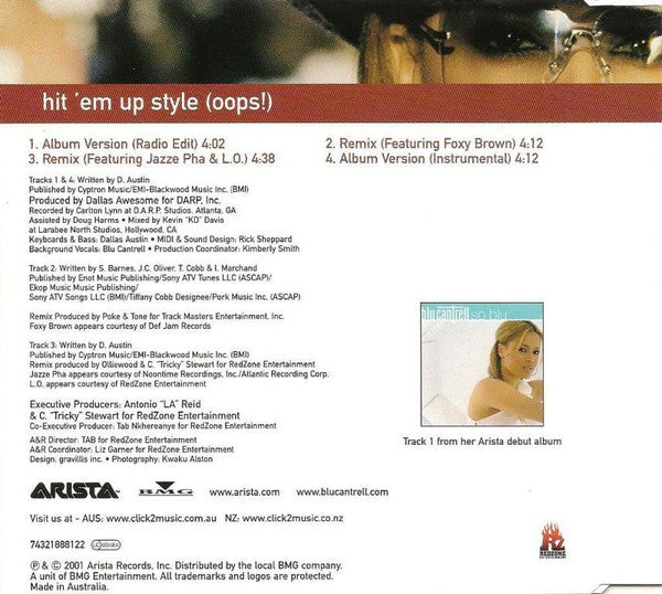 Blu Cantrell : Hit 'Em Up Style (Oops!) (CD, Maxi)