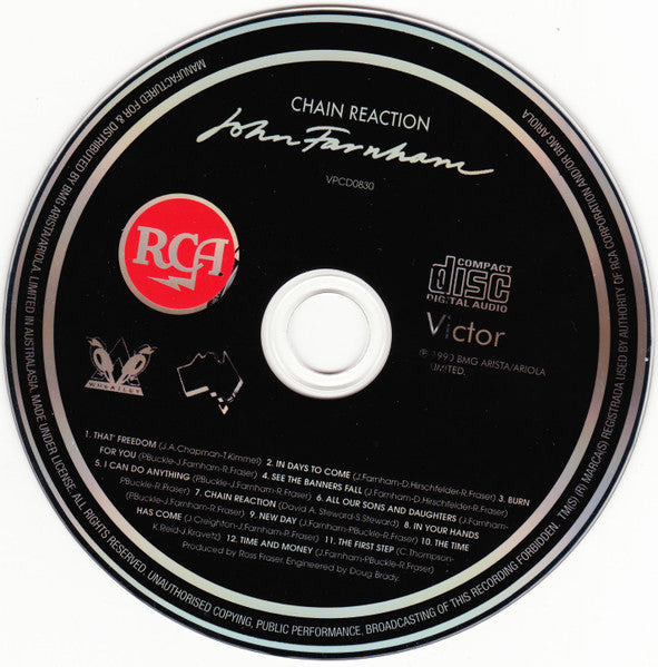 John Farnham : Chain Reaction (CD, Album, RE, SME)