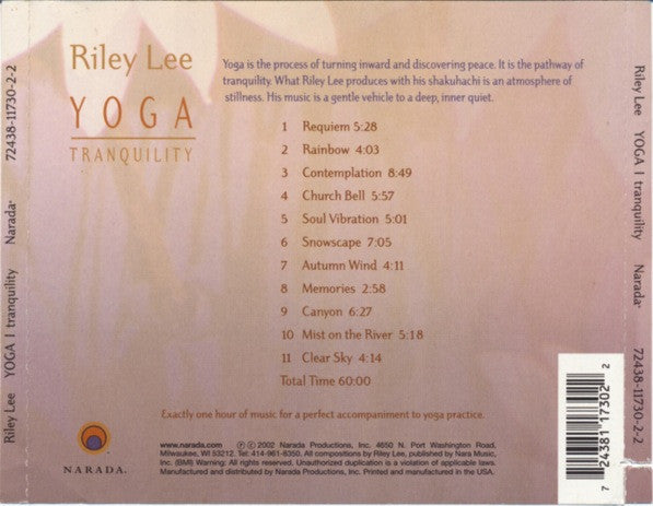 Riley Lee : Yoga | Tranquility (CD)