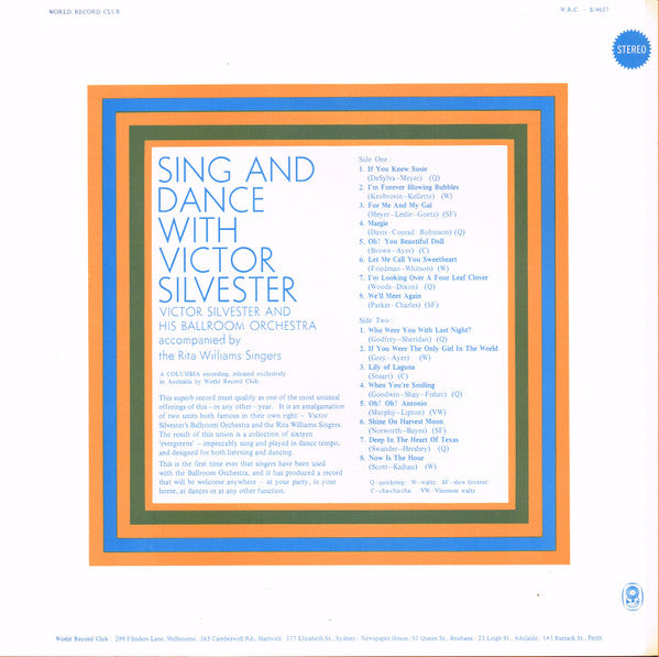 Victor Silvester And His Ballroom Orchestra : Sing And Dance With Victor Silvester (LP, Album, Club, RE, 3rd)