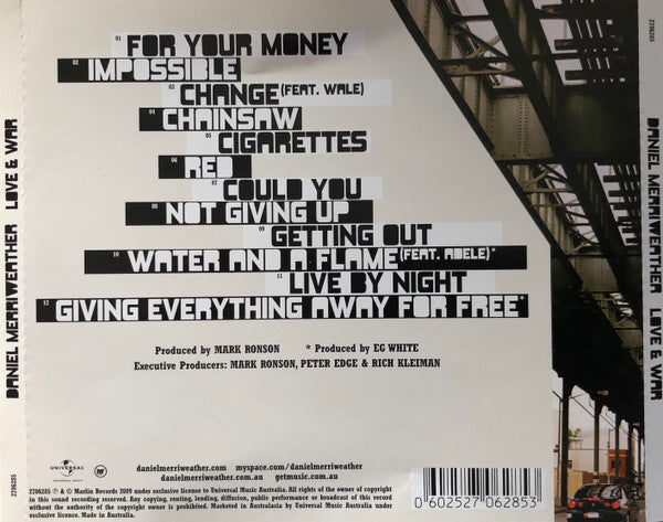 Daniel Merriweather : Love & War (CD, Album)