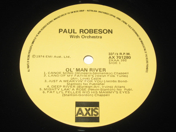 Paul Robeson : Ol' Man River (LP, Album, RE)