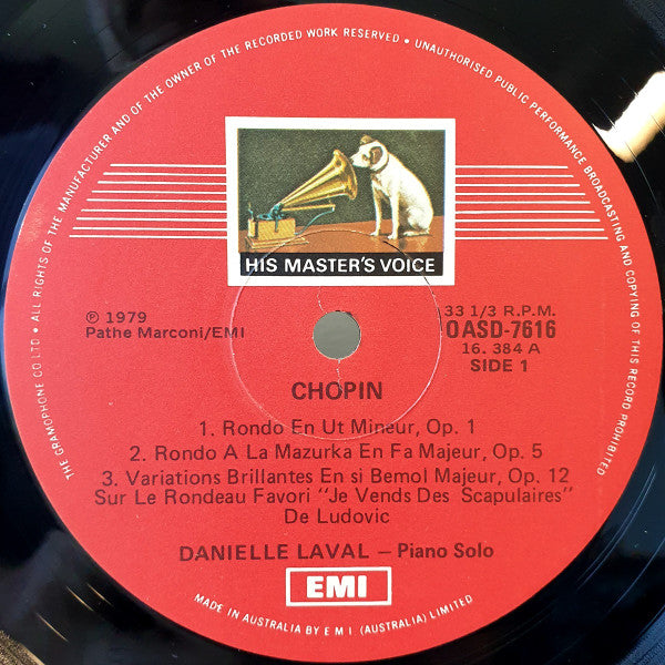Frédéric Chopin, Danielle Laval, Teresa Llacuna : The Rondos (LP, Club)