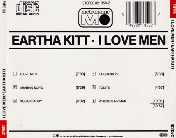 Eartha Kitt : I Love Men (CD, Album)