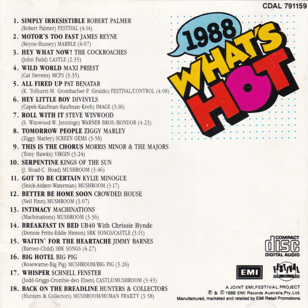 Various : 1988 What's Hot (CD, Comp)