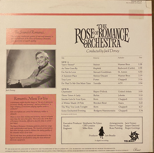 The Rose Of Romance Orchestra Conducted By Jack Dorsey : Volume Two (LP)
