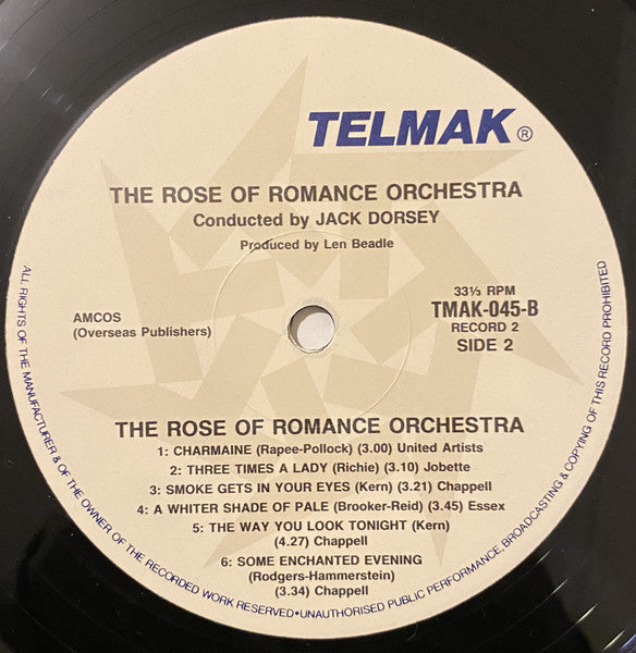 The Rose Of Romance Orchestra Conducted By Jack Dorsey : Volume Two (LP)