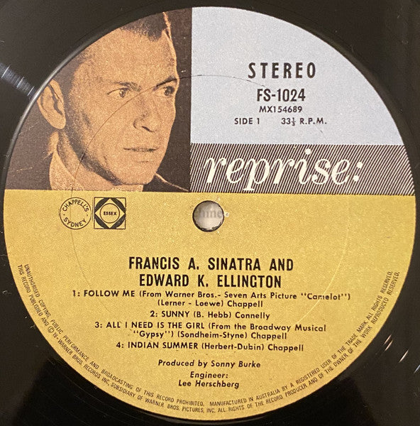 Frank Sinatra & Duke Ellington : Francis A. & Edward K. (LP, Album)