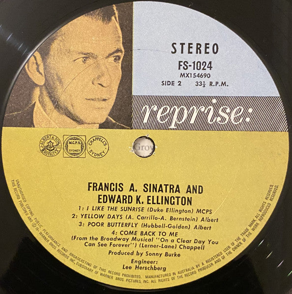 Frank Sinatra & Duke Ellington : Francis A. & Edward K. (LP, Album)