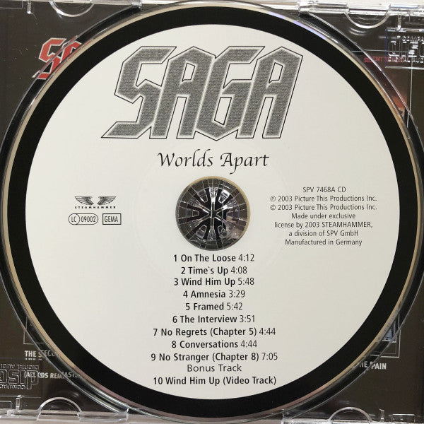 Saga (3) : Worlds Apart (CD, Album, Enh, RE, RM, RP)