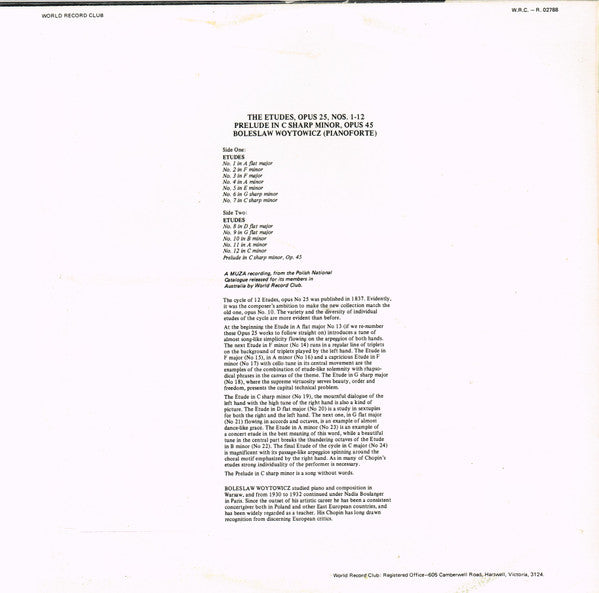 Frédéric Chopin : The Complete Works Of Frederic Chopin Volume 15 (LP, Album, Club, RE, 2nd)