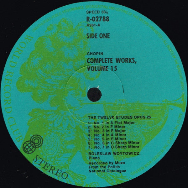 Frédéric Chopin : The Complete Works Of Frederic Chopin Volume 15 (LP, Album, Club, RE, 2nd)