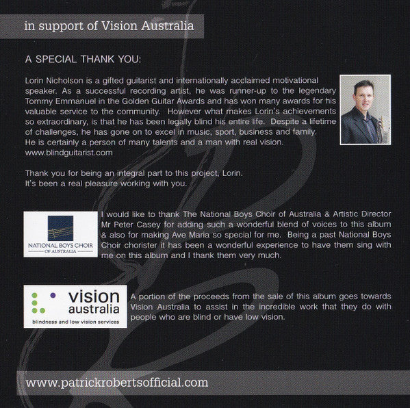 Patrick Roberts (3) : Vision (CD, Album)