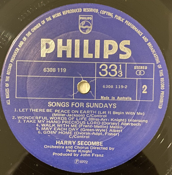 Harry Secombe : Songs For Sundays (LP)