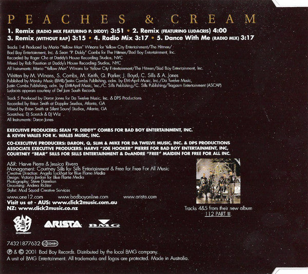 112 : Peaches & Cream (CD, Maxi)