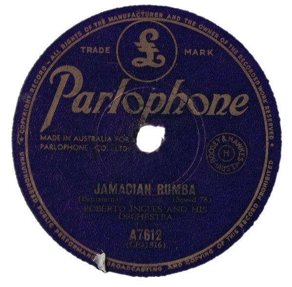 Roberto Ingles and His Orchestra* : Jamacian Rumba (Shellac)