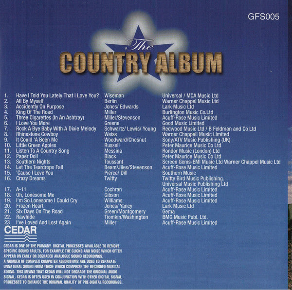 Various : The Country Album (23 Country Classics) (CD, Comp)