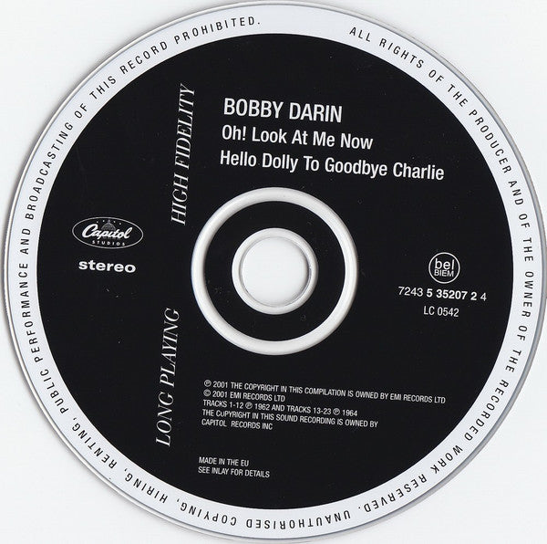 Bobby Darin : Oh! Look At Me Now / Hello Dolly To Goodbye Charlie (CD, Comp, RE)