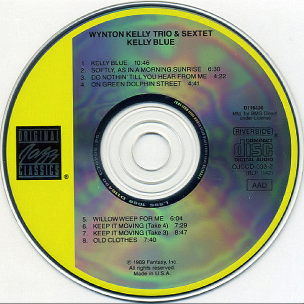 Wynton Kelly Trio And Wynton Kelly Sextet : Kelly Blue (CD, Album, Club, RE, RM)