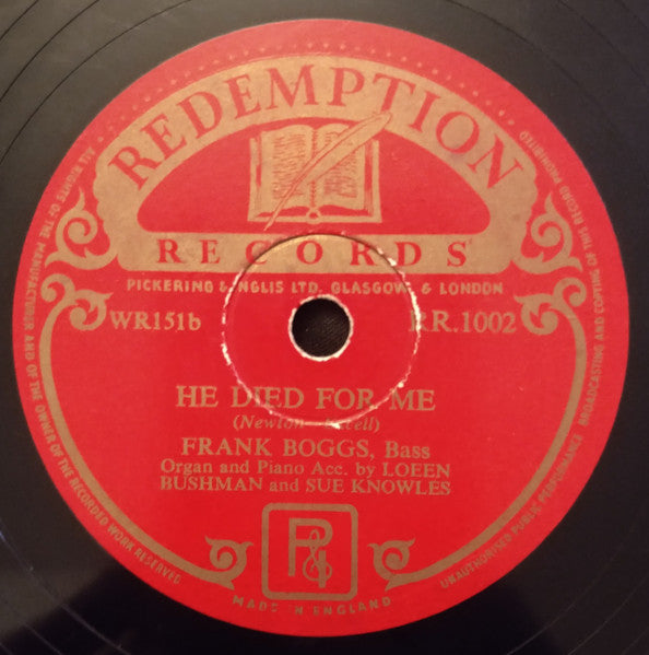 Frank Boggs : Yes, God Is Real (Shellac, 10")