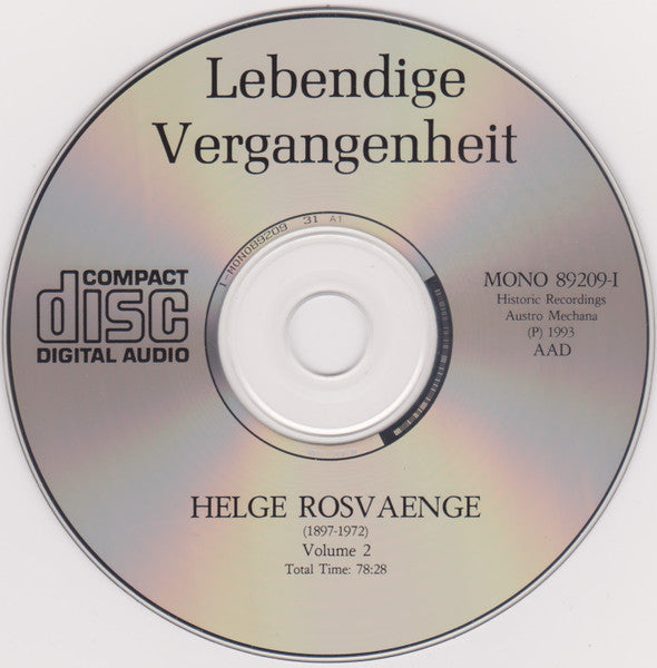Helge Roswaenge : Volume 2 • 1931-1937 (2xCD, Comp, Mono)