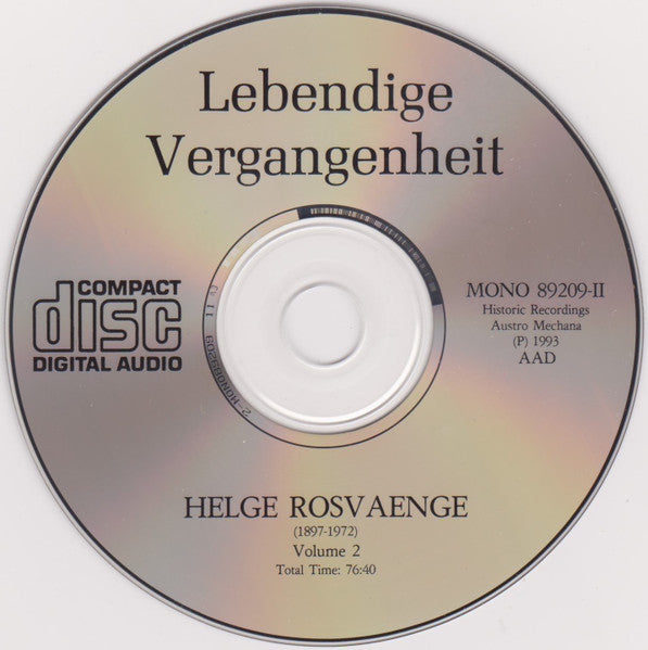 Helge Roswaenge : Volume 2 • 1931-1937 (2xCD, Comp, Mono)