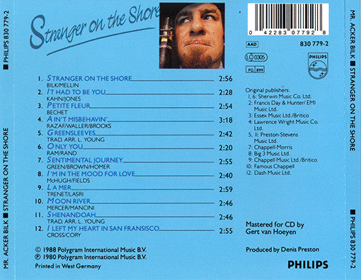 Mr. Acker Bilk* With The Leon Young String Chorale : Stranger On The Shore (CD, Album, Comp, PMD)