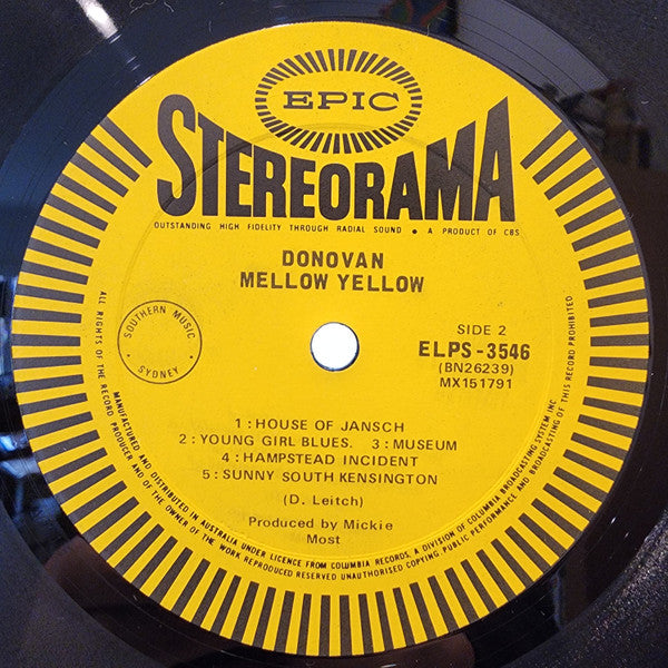 Donovan : Mellow Yellow (LP, Album, RE)